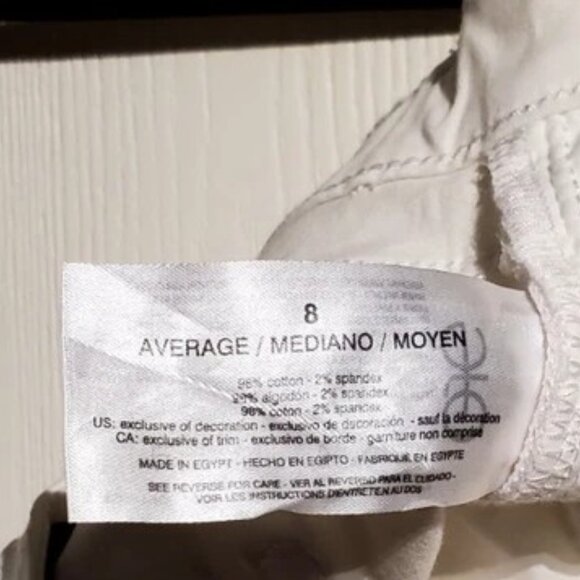 Women's Gloria Vanderbilt White Jeans Slim Leg - Size 8 - Mint Made in Egypt - Picture 3 of 6